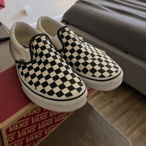 Checkered Slip On Vans